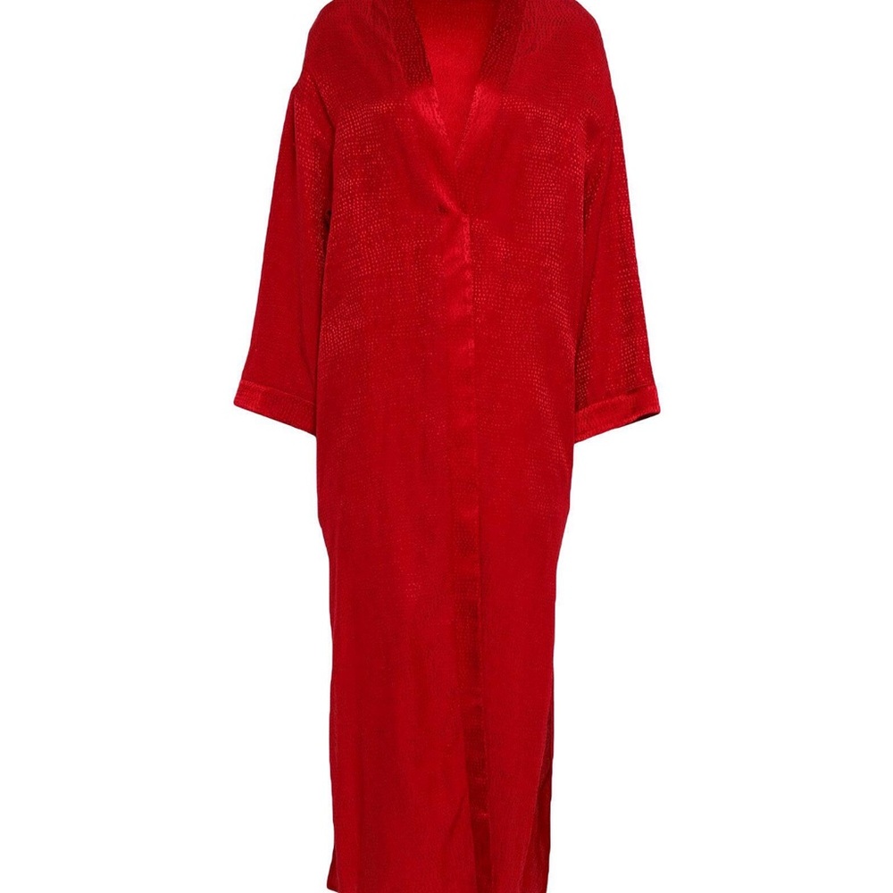 Italian Viscose/Cotton mix Elegant Red Women's Robe